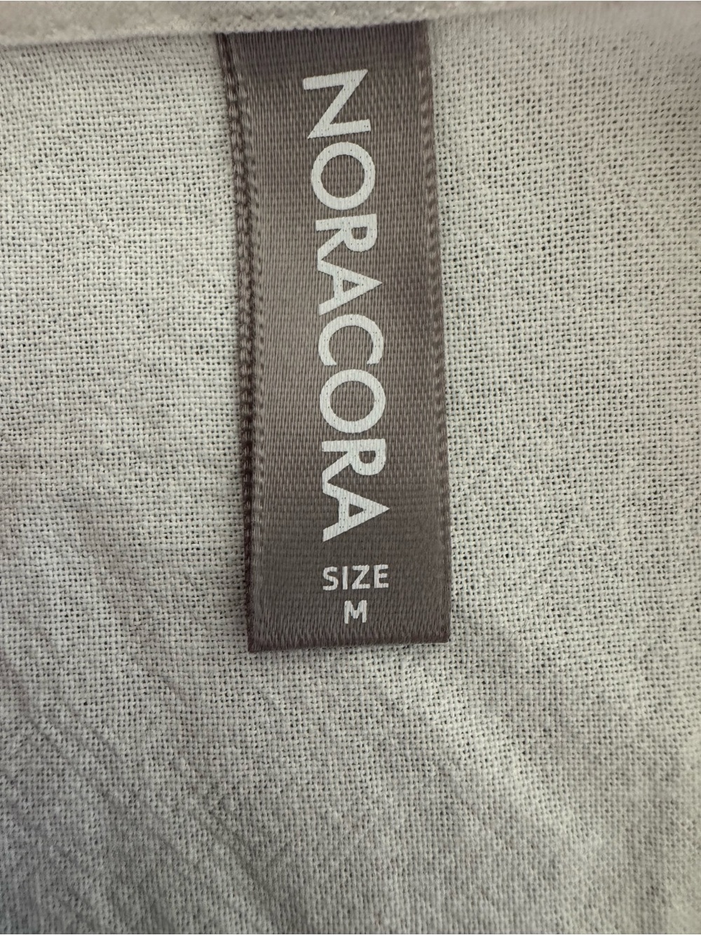 Noracora Cream Maxi Dress M Pockets Crochet Trim V Neck Boho Coastal - Picture 3 of 12